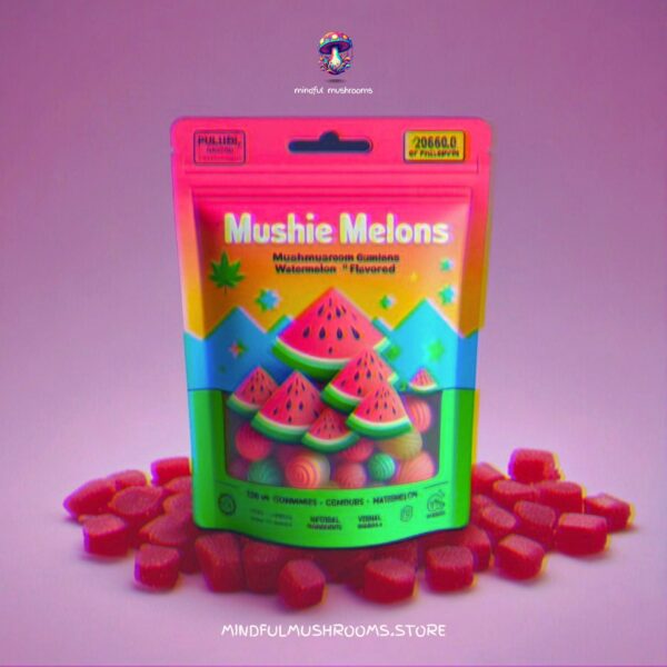 MUSHIE MELONS - Mushroom Gummies Watermelon Flavored - Image 2