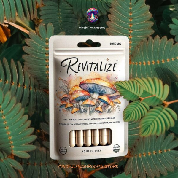 REVITALIZE - All Natural 150mg Organic Microdosing Capsules Vegan and Gluten-Free